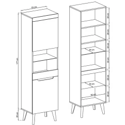 Wohnen Wohnzimmer Schränke Skandi - Olcian (vierteilig)