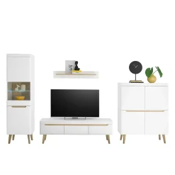 Wohnen Wohnzimmer Schränke und Wandboard Set - Ginko (vierteilig)