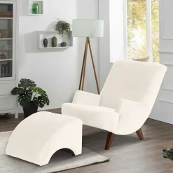 New Wohnen Wohnzimmer Sessel in Cremeweiß Samtvelours - Chalil