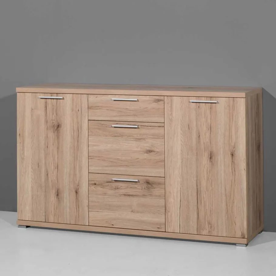 Clearance Wohnen Wohnzimmer Sideboard Endrew in Eiche Sanremo