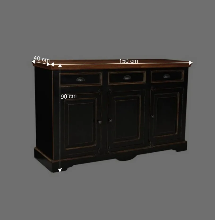 Sale Wohnen Wohnzimmer Sideboard Sentiments in Schwarz