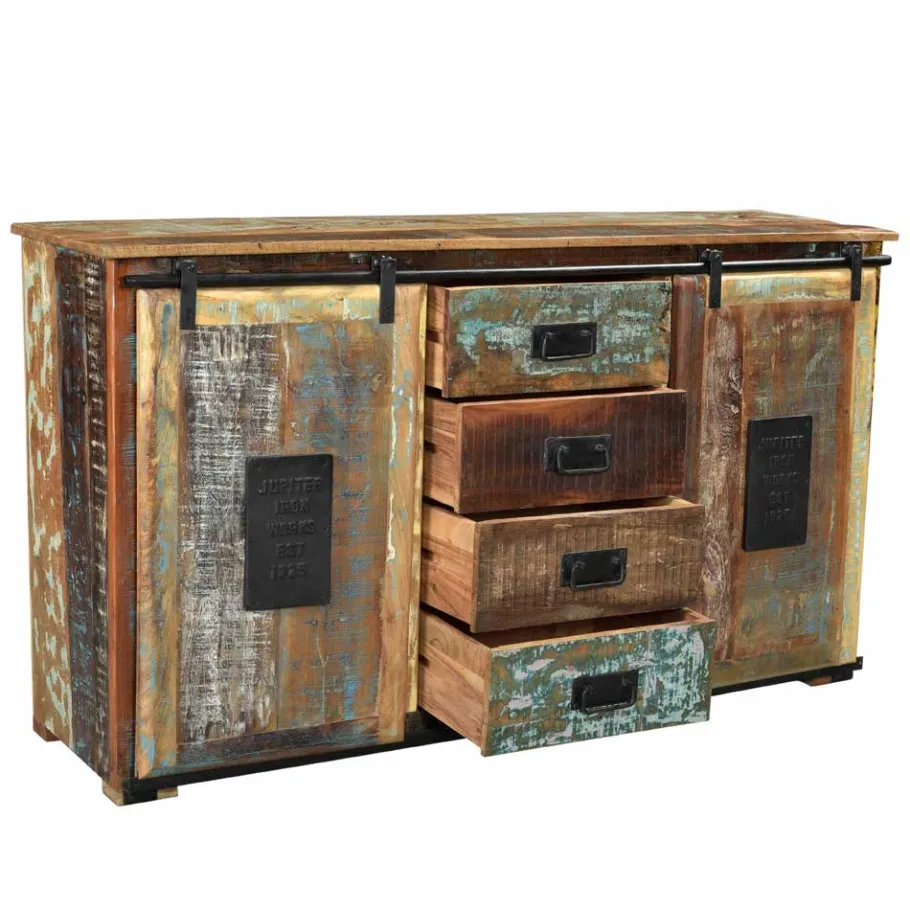 Discount Wohnen Wohnzimmer Sideboard Vayamos in Braun Bunt