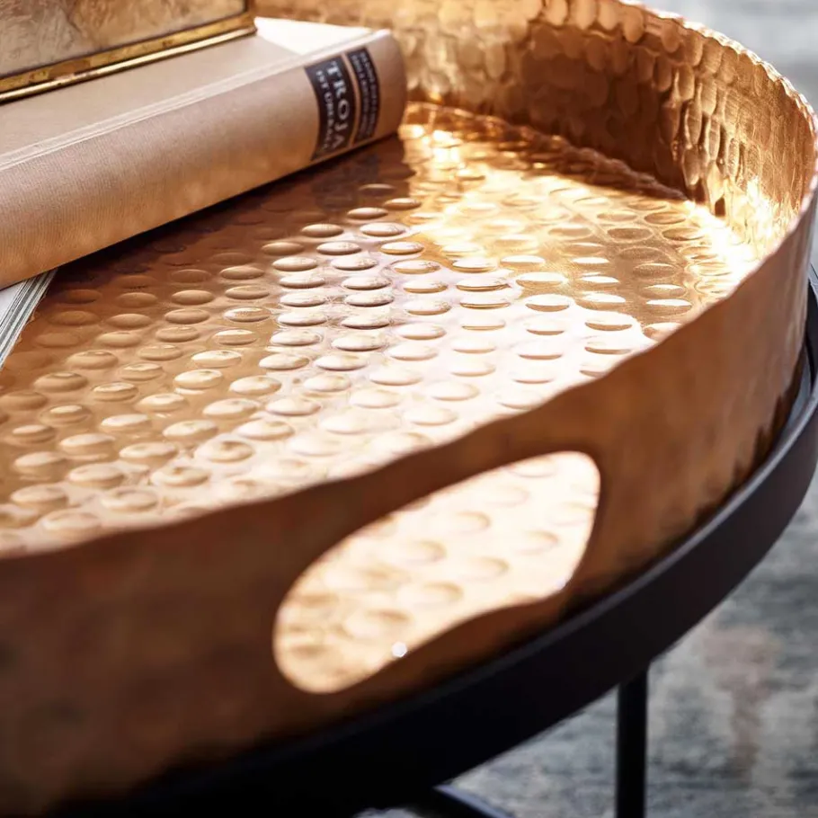 Clearance Wohnen Wohnzimmer Tablett-Tische in Gold - Viborg (zweiteilig)