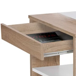 Online Wohnen Wohnzimmer Tisch in Weiß & Sonoma-Eiche - Dranico