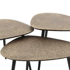 Outlet Wohnen Wohnzimmer Tisch Trio Wankelform - Emra (dreiteilig)