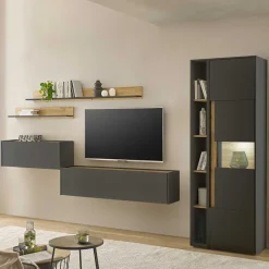 Wohnen Wohnzimmer TV-Anbauwand Set - Ahilav (sechsteilig)