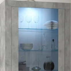 Sale Wohnen Wohnzimmer Vitrine in Beton Optik - Vareika