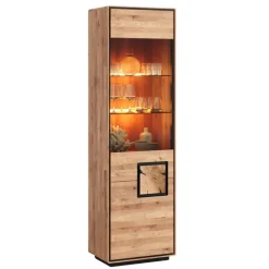 Online Wohnen Wohnzimmer Vitrine mit Hirnholz Applikation - Shipper