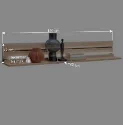 Outlet Wohnen Wohnzimmer Wandboard aus hellem Massivholz - Azzurian