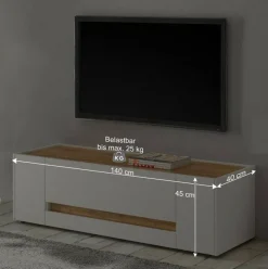 Best Wohnen Wohnzimmer Wohnwand Set - Nonessia (vierteilig)