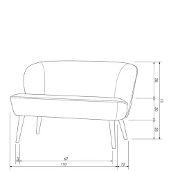 Best Wohnen Wohnzimmercouch aus Boucle in Beige - Luvrenossa