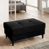 Best Wohnen Wohnzimmerhocker mit Truhe in Schwarz - Oktay