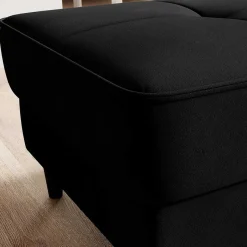Best Wohnen Wohnzimmerhocker mit Truhe in Schwarz - Oktay