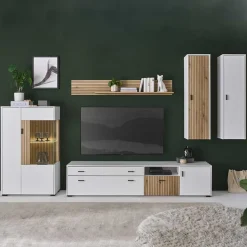 Hot Wohnen Wohnzimmermöbel Set zweifarbig - Nenaloro (fünfteilig)