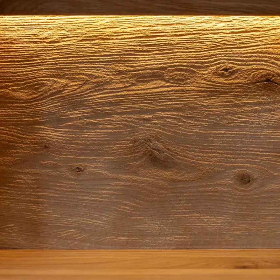 Best Wohnen Wohnzimmerschrank aus Eiche und Glas - Masicuri