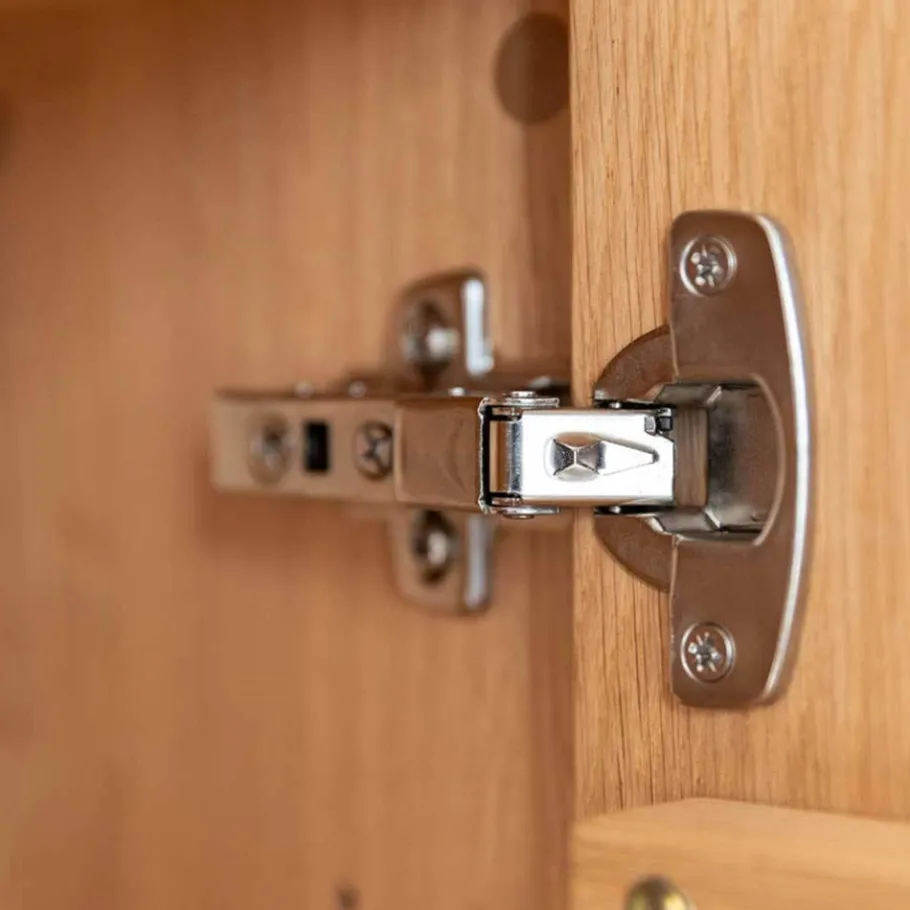 Best Wohnen Wohnzimmerschrank aus Eiche und Glas - Masicuri