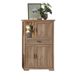 Hot Wohnen Wohnzimmerschrank in Eiche Optik mit LED - Barack