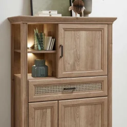 Hot Wohnen Wohnzimmerschrank in Eiche Optik mit LED - Barack