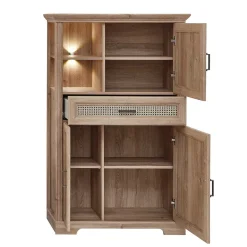 Hot Wohnen Wohnzimmerschrank in Eiche Optik mit LED - Barack