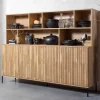 Hot Wohnen Wohnzimmerschrank mit 4 Türen & 7 Fächern - Cegrada