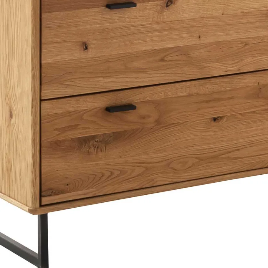 Hot Wohnen Wohnzimmerschrank mit Glas Einsatz - 100x186x38 - Flacona