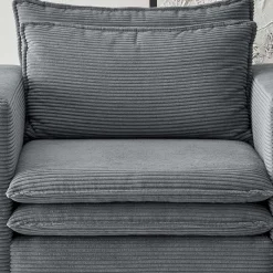 Best Wohnen Wohnzimmersessel und Hocker Set - Ruffos (zweiteilig)