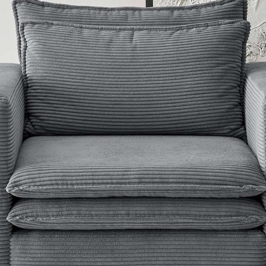 Best Wohnen Wohnzimmersessel und Hocker Set - Ruffos (zweiteilig)