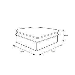 Best Wohnen Wohnzimmersessel und Hocker Set - Ruffos (zweiteilig)