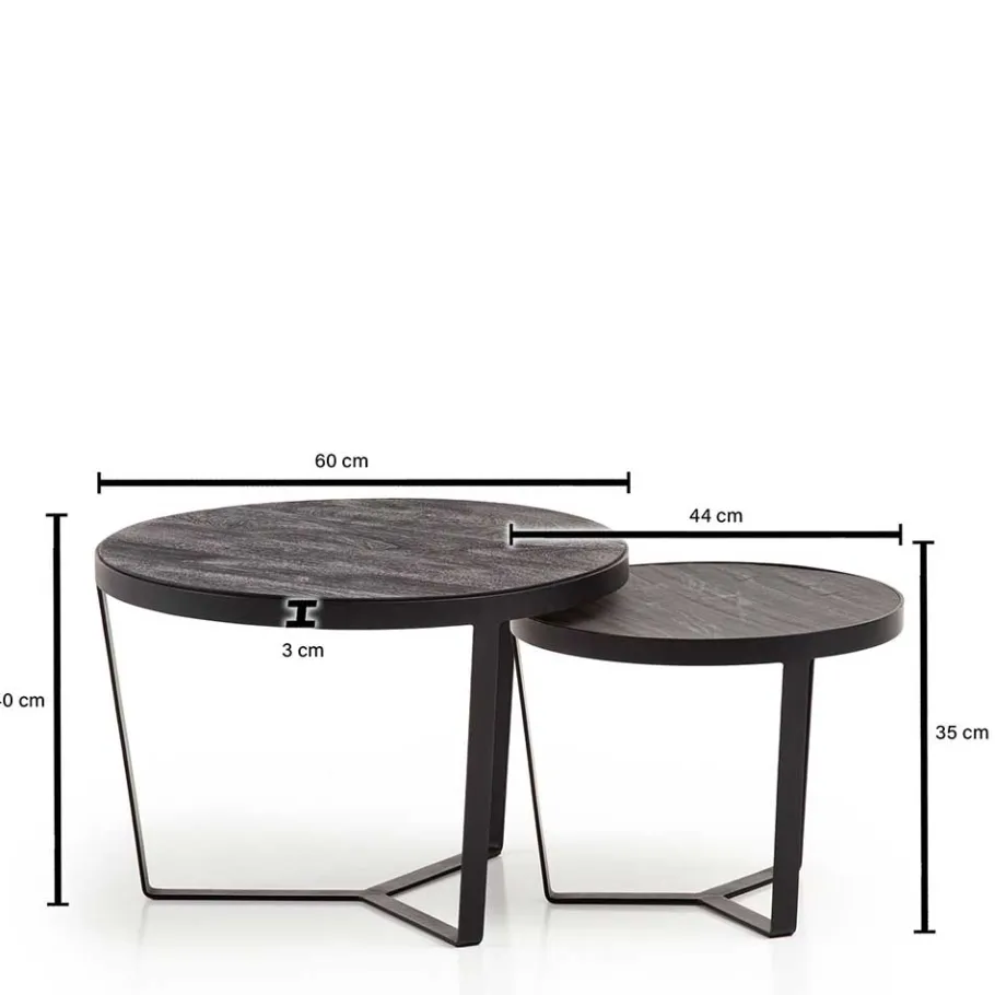 Best Wohnen Wohnzimmertisch Duo in Stein Optik - Cister (zweiteilig)