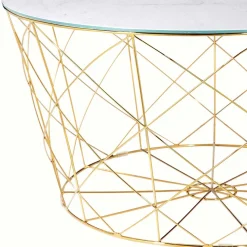 Discount Wohnen Wohnzimmertisch in Marmoroptik & Gold - Tocachy