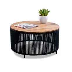 Online Wohnen Wohnzimmertisch mit Akazienholz Platte - Boom