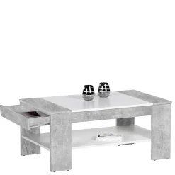 Discount Wohnen Wohnzimmertisch mit Schublade & Ablage in Beton NB - Cadylica