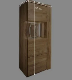 Wohnen Wohnzimmervitrine aus geöltem Massivholz - Slaraduva