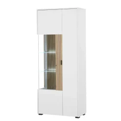 New Wohnen Wohnzimmer-Vitrinenschrank zweifarbig - Nenaloro