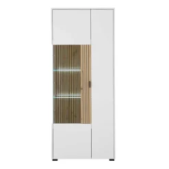 New Wohnen Wohnzimmer-Vitrinenschrank zweifarbig - Nenaloro