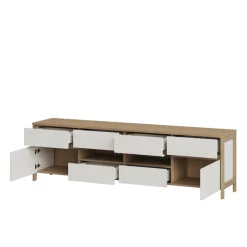 Discount Wohnen Wohnzimmer-Wohnwand Set - Ovidio (vierteilig)