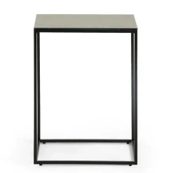 New Wohnen 45x30 Beistelltisch mit Keramikplatte in Braun - Opium