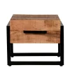 Clearance Wohnen 50x50 Beistelltisch mit Schublade aus Massivholz - Schanow