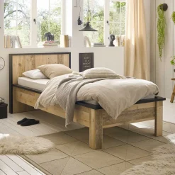 Hot Wohnen 90x200 Bett & Nachttisch & Schrank - Naiavio (dreiteilig)