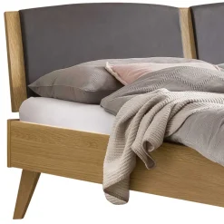 Best Wohnen 140x200 Bett aus Eiche Hell mit Kunstleder - Zubella