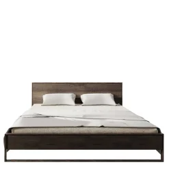Sale Wohnen 140x200 Bett aus Eiche mit Räucheröl - Beverson