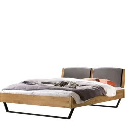 Discount Wohnen 140x200 Bett aus Wildeiche mit Kufen - Maria