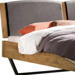 Discount Wohnen 140x200 Bett aus Wildeiche mit Kufen - Maria