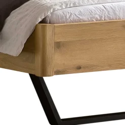 Discount Wohnen 140x200 Bett aus Wildeiche mit Kufen - Maria