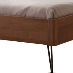 Wohnen 140x200 Bett mit Polsterkopfteil Kunstleder Grau - Ricana