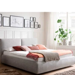 Online Wohnen 180x200 Bettkasten Doppelbett in Hellgrau - Tanky