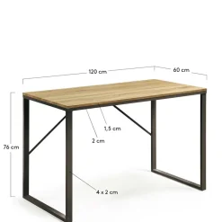 Sale Wohnen 120x60 Bügelgestell Schreibtisch in Holz Dekor - Future