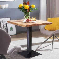 Wohnen 80x75 Bistro Esstisch mit Baumkante - Pluggia