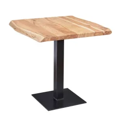 Wohnen 80x75 Bistro Esstisch mit Baumkante - Pluggia