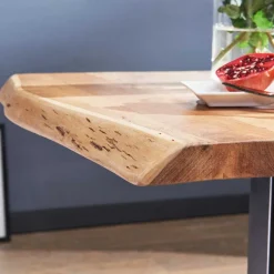 Wohnen 80x75 Bistro Esstisch mit Baumkante - Pluggia